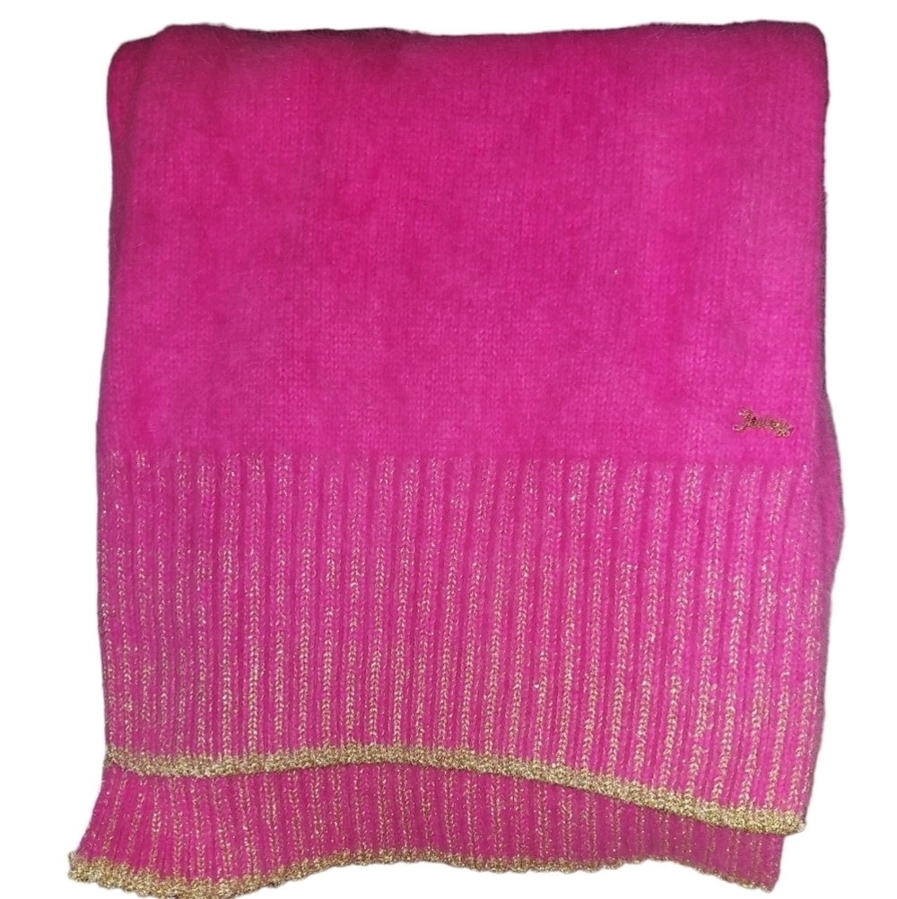 Juicy Couture Angora Rabbit Extra Long 90" Thick Oversized Winter Scarf